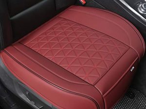 Black Panther Luxury Faux Leather Car Seat Cover Front Bottom Seat Cushion Cover