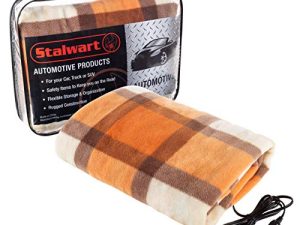 Stalwart 75-BP1011 Electric Blanket-Heated 12V Polar Fleece Travel Throw for Car