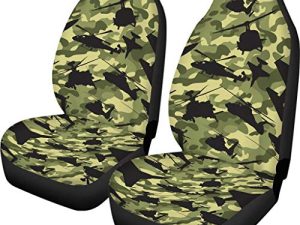 Buybai Camo Car Seat Covers Cute AIR Force Camouflage 3D Print Car Seat Cover for Auto Truck SUV Men Seats Protector