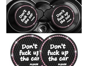 2 Pack Bling Car Coasters for Cup Holder