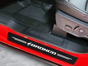 4PCS for Bronco Car Door Sill Protector 2021 2022 - Entry Guard Threshold Scratch Protection Sticker