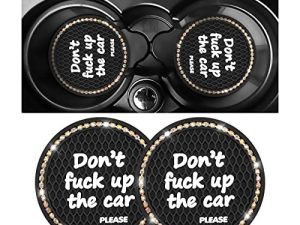 2 Pack Bling Car Coasters for Cup Holder