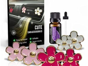 6 Pieces Daisy Car Decoration Flower Air Vent Clip Air Conditioning Outlet Clip Car Air Freshener Clip Car Interior Decor Charm Colorful Car Interior Accessories for Girls Women