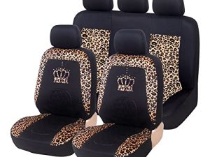 Leopard Print Car Seat Covers Full Set