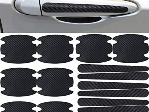Tallew 16 Pieces Car Door Handle Scratch Protector Car Door Handle Sticker Cover Scratches Protective Films Car Door Handle Cup Protector Films (Black)