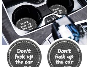 Junecarp 2 Pack Car Cup Holder Coaster