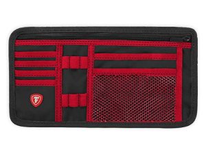 Firestone Car Sun Visor Organizer | 8 Compartment Car Organizer for Visor | Car and Truck Organizer with Holder and Slots for Sunglasses