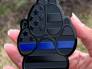 eVerHITCH American Metal Flag Dog Paw K9 Unit Auto Fender Emblem for Cars Trucks (3"x4"