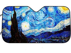DPIST Van Gogh Starry Sky Car Windshield Sun Shade Universal Fit Car Sunshade-Keep Your Vehicle Cool. UV Sun and Heat Reflector