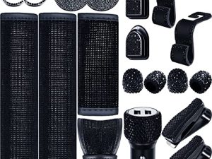 19 Pcs Bling Car Accessories Set