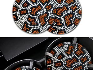 2pcs Bling Cup Holder Insert Coaster- 2.75 inch Silicone Anti-Slip Shockproof
