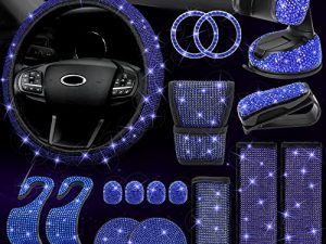 19pcs Blue Bling Car Accessories