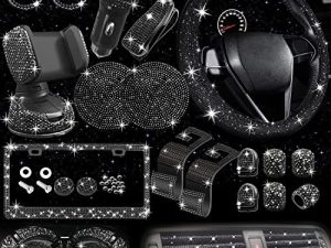 27 Pcs Bling Car Accessories Set for Women