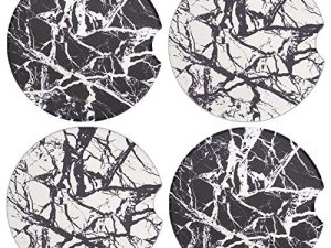 Vaincre 4 Pack 2.56 inch Car Coasters for Drinks Absorbent
